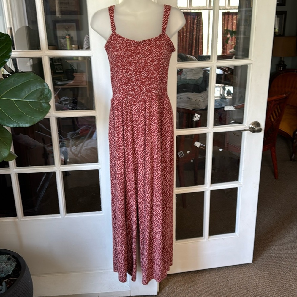 Old Navy Women’s Orangey red long romper, size large
